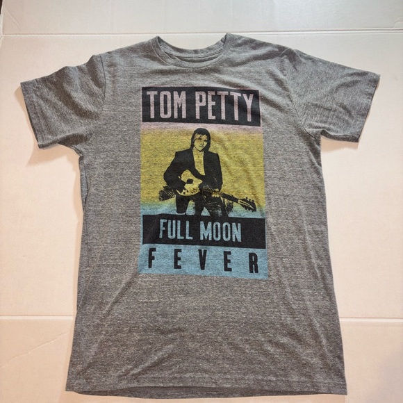 Tom Petty Full Moon Fever Tour Band T-Shirt Medium Gray Merch Cotton Indie - Picture 8 of 8